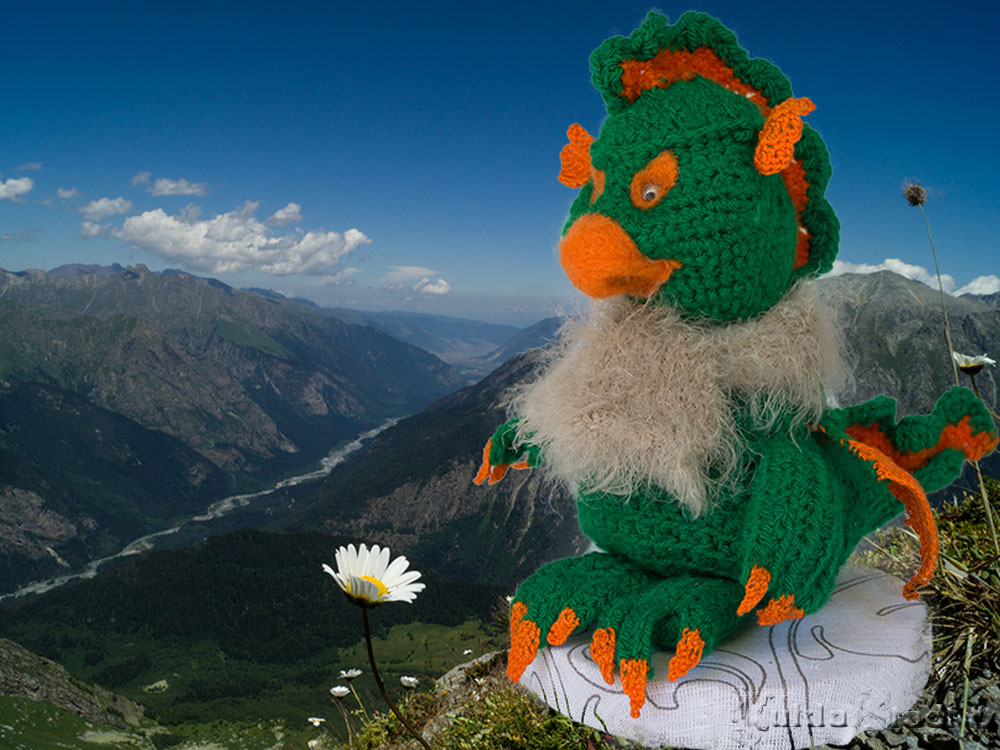 Вязаная кукла Дракон Шу-Шу 3