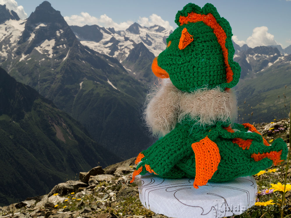 Вязаная кукла Дракон Шу-Шу 4