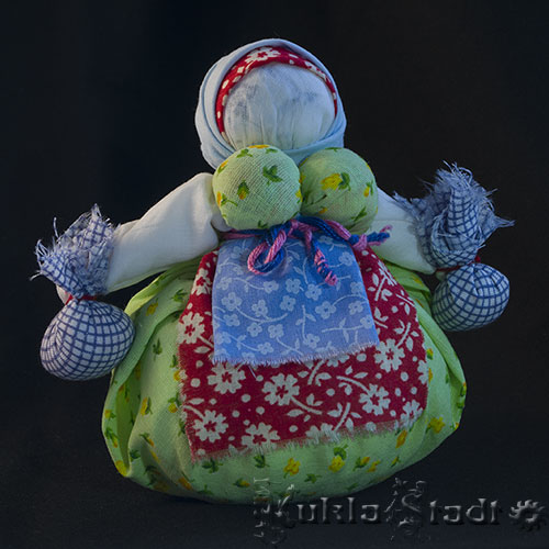 Русская тряпичная кукла оберег Кубышка-Травница
